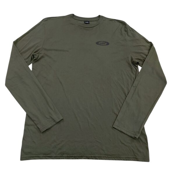 Oakley T-Shirt Mens 2XL Green Long Sleeve Lightweight Crew Neck Performance Golf - Picture 1 of 12